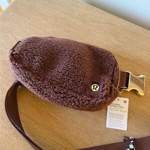 Lululemon Brown Fleece Belt Bag-NEW with tags
